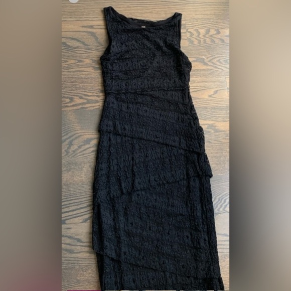 Little black Dress Anthropologie Bailey 44 Ines Column Lace Dress small - Picture 6 of 9